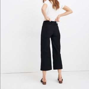 Madewell emmett wide leg crop black high waist